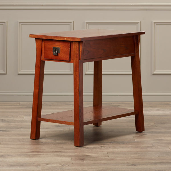 Charlton Home® Wilfredo 24'' Tall Solid Wood End Table with Storage